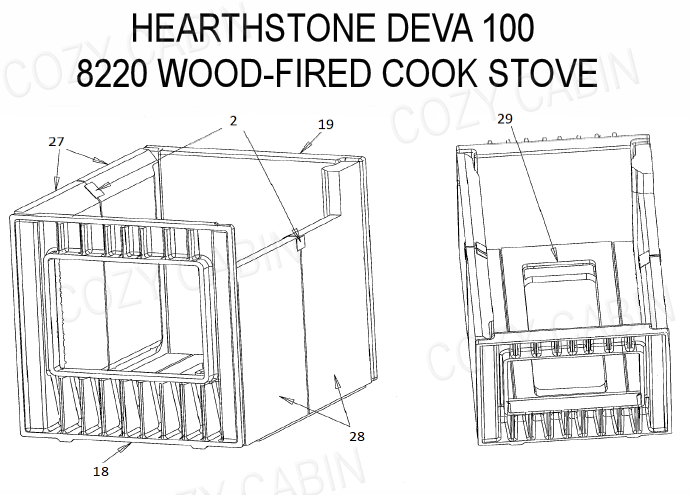 DEVA 100 WOOD-FIRED COOK STOVE (8220) #100